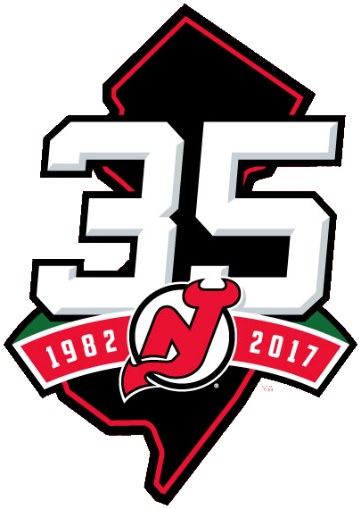 New Jersey Devils 2017 18 Anniversary Logo iron on paper